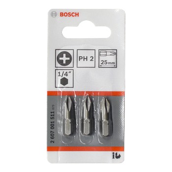 Биты PH 2х25мм, 3шт, BOSCH
