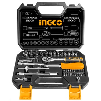 Набор инструмента INGCO HKTS14451 INDUSTRIAL, 45 предметов, в кейсе