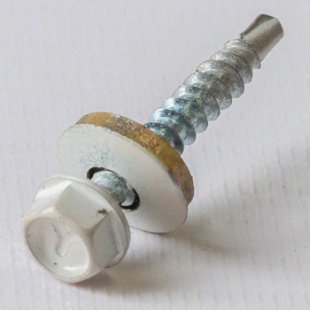 Саморез кровельный 4,8х35 RAL 9003 белый, 250 шт KRcwZDK Yoko