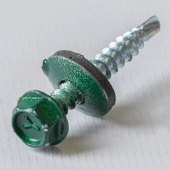 Саморез кровельный 4,8х35 RAL 6005 зеленый, 250 шт KRcwZDK Yoko