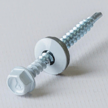Саморез кровельный 4,8х50 RAL 9003 белый, 150 шт KRcwZDK Yoko