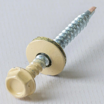 Саморез кровельный 4,8х50 RAL 1014 слоновая кость, 150 шт KRcwZDK Yoko