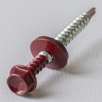 Саморез кровельный 4,8х50 RAL 3005 красный, 150 шт KRcwZDK Yoko