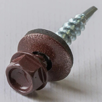 Саморез кровельный 4,8х29 RAL 8017 шоколадно-коричневый, 250 шт KRcwZDK Yoko